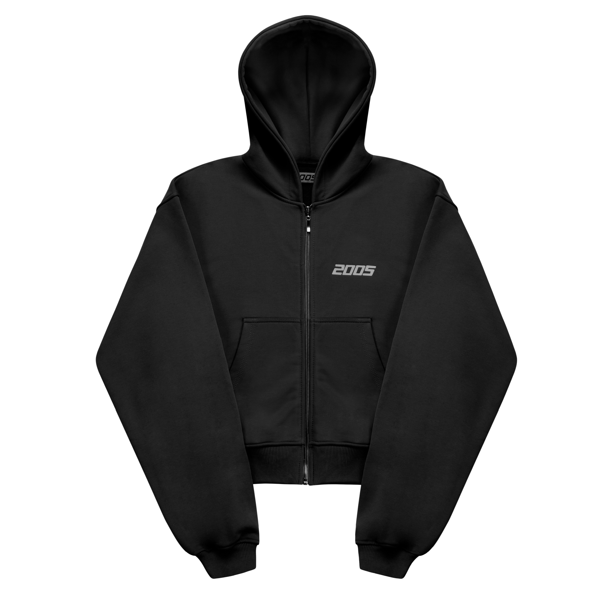 Classic Logo Zip Hoodie - Black – 2005 Global