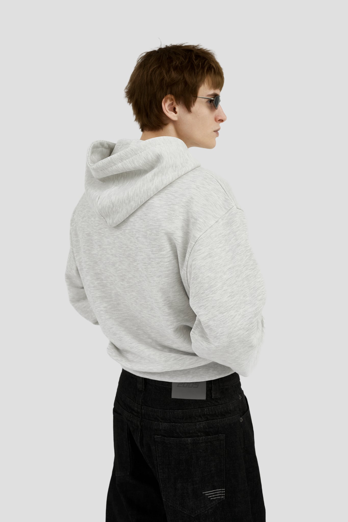Classic Logo Zip Hoodie - Heather Grey