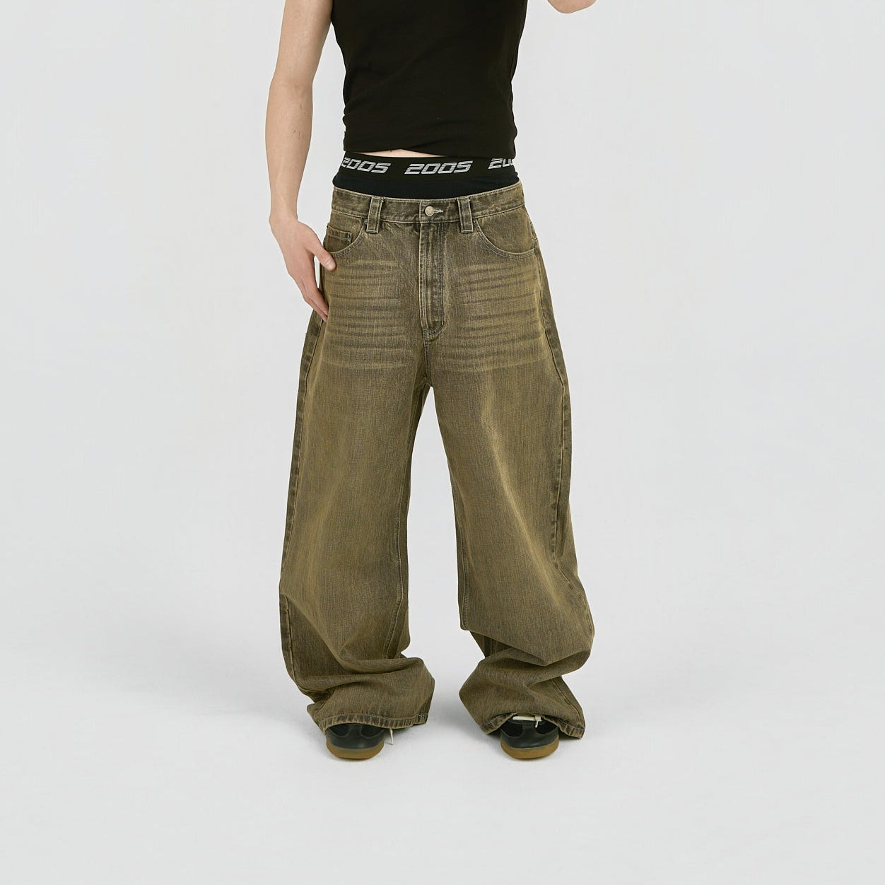 Ultra Baggy Fit Denim - Ash Brown