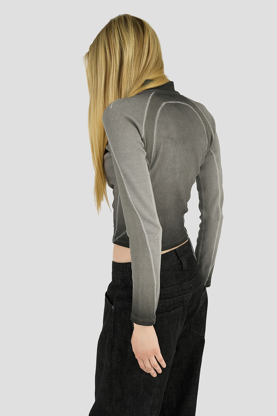 Quarter-Zip Women's Longsleeve - Warm Grey