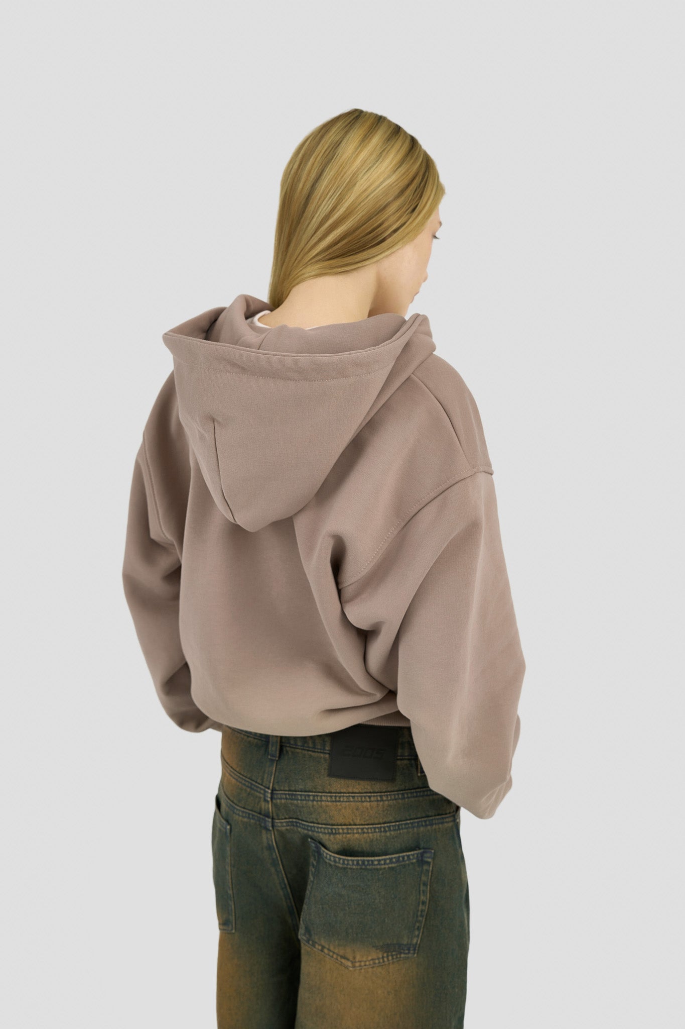 Classic Logo Zip Hoodie - Sand