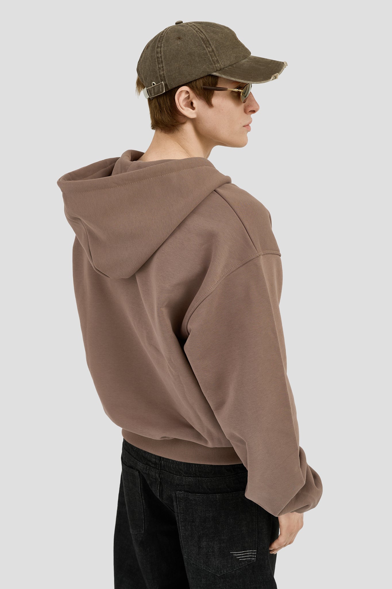 Uniform Zip Hoodie - Track Brown