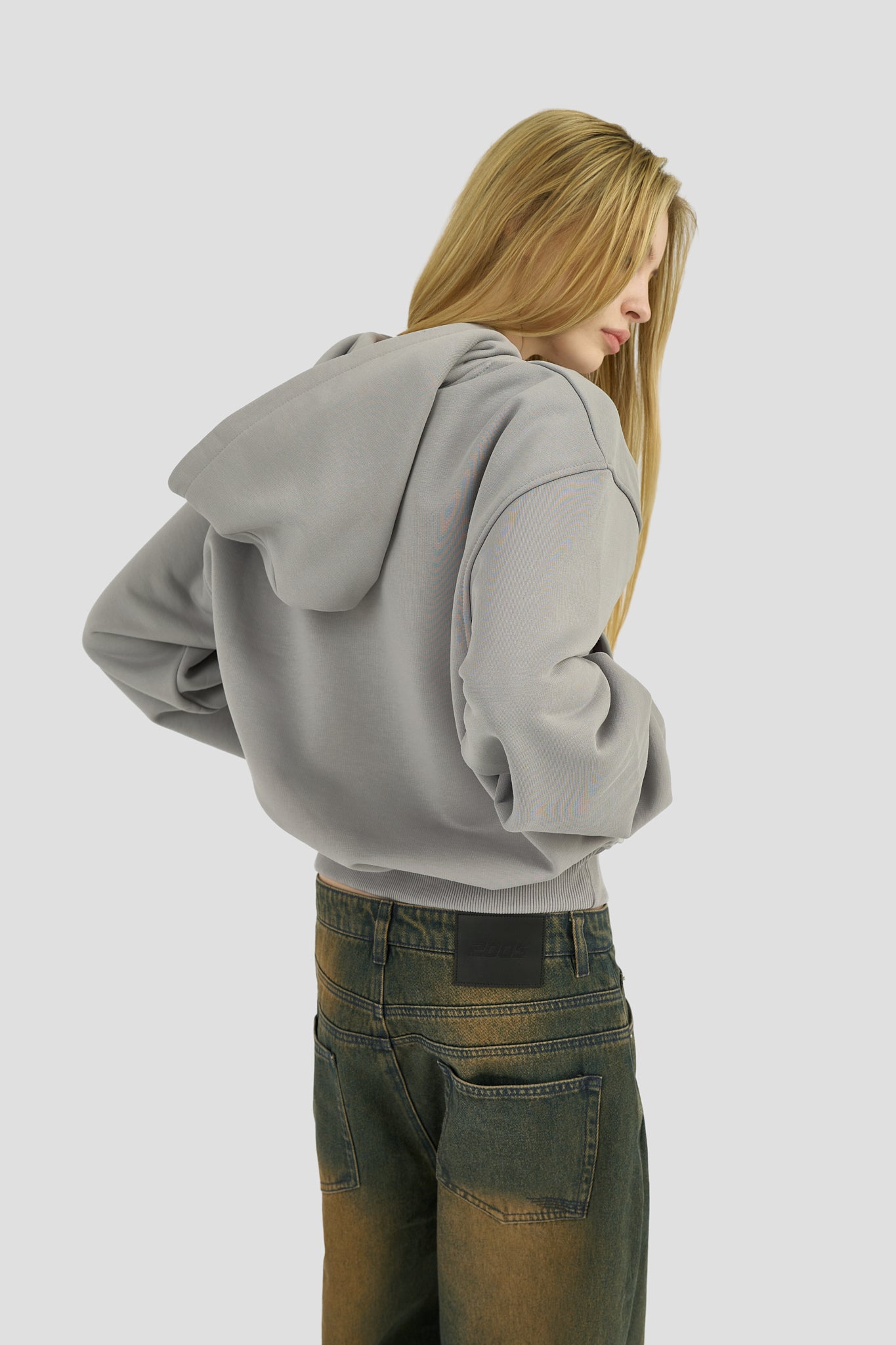 Classic Logo Zip Hoodie - Ash Grey