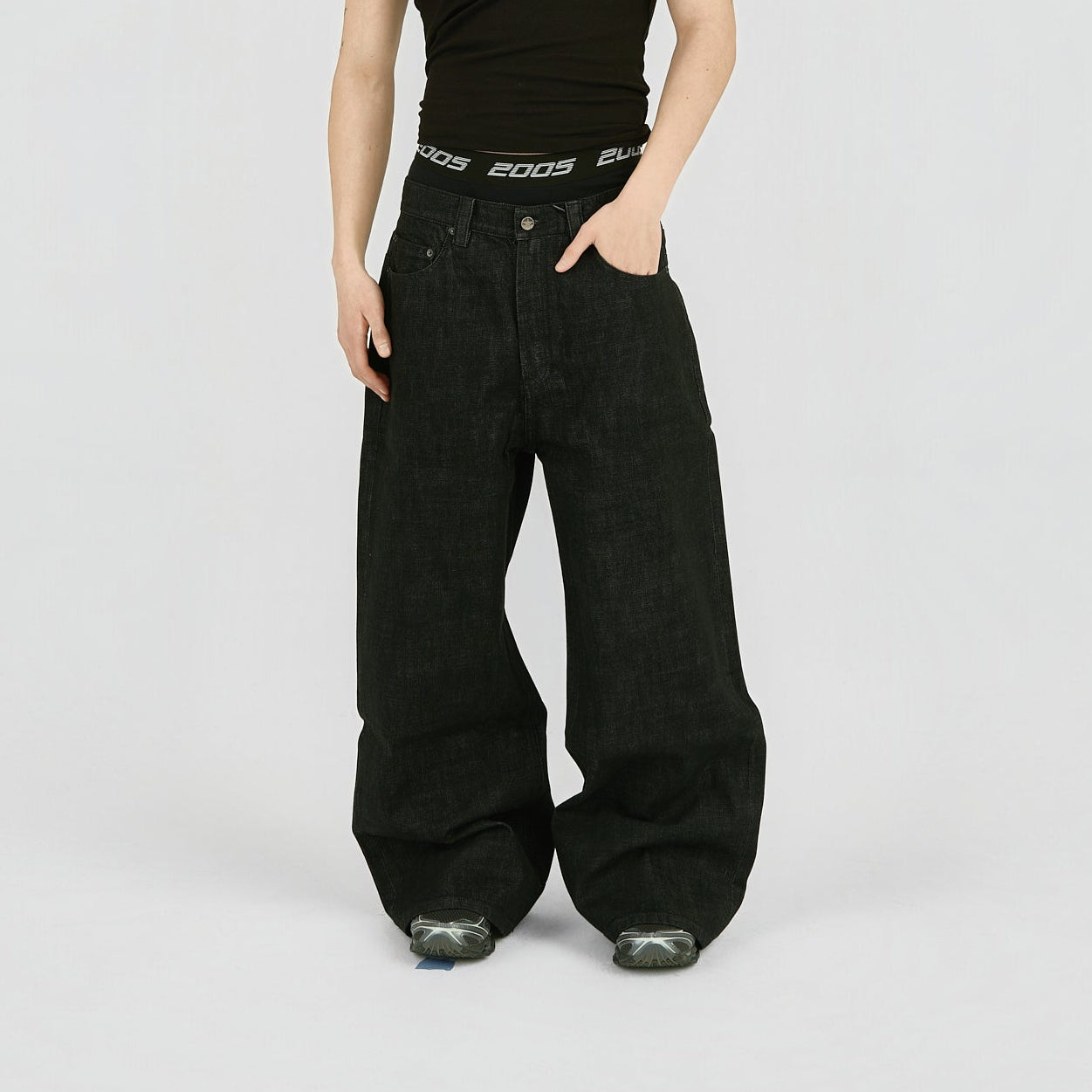 ULTRA BAGGY FIT RAW DENIM - BLACK