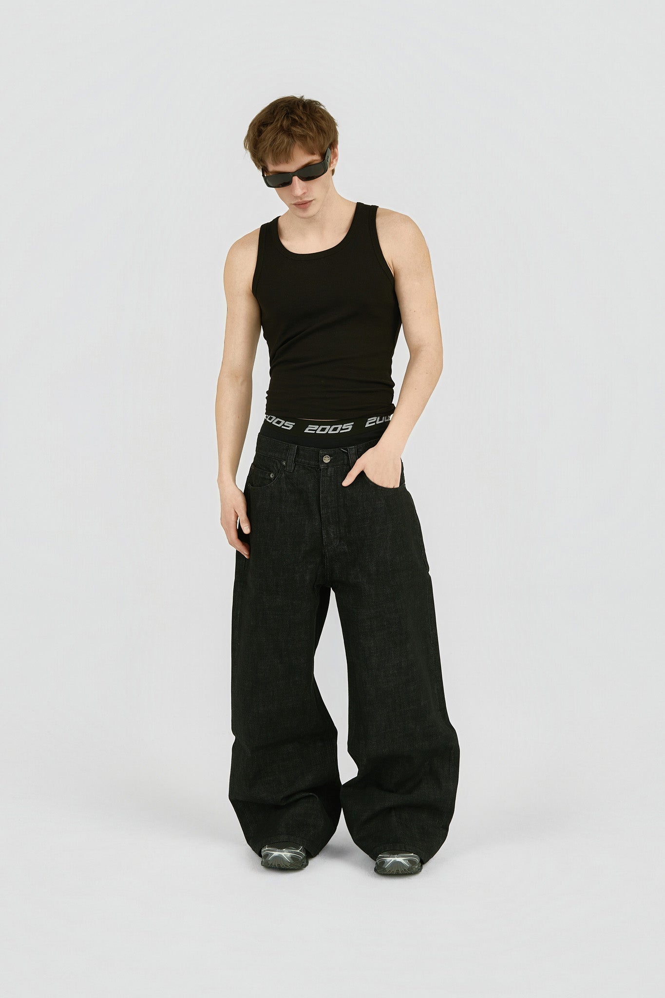 ULTRA BAGGY FIT RAW DENIM - BLACK