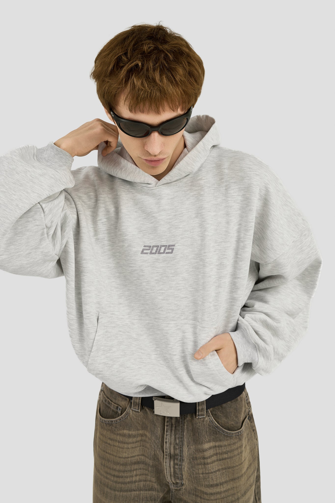 Classic Logo Hoodie - Heather Grey