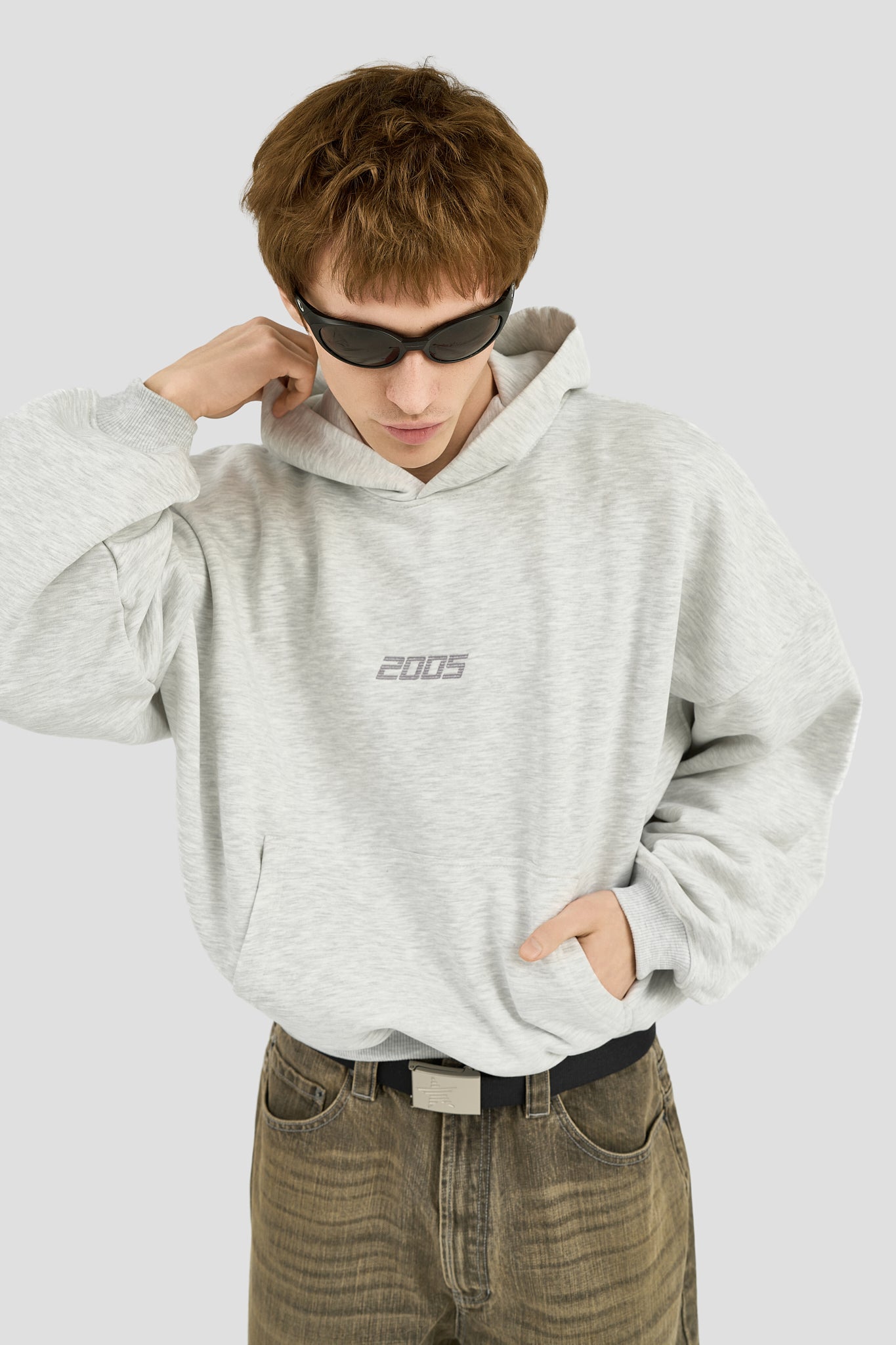 Classic Logo Hoodie - Heather Grey