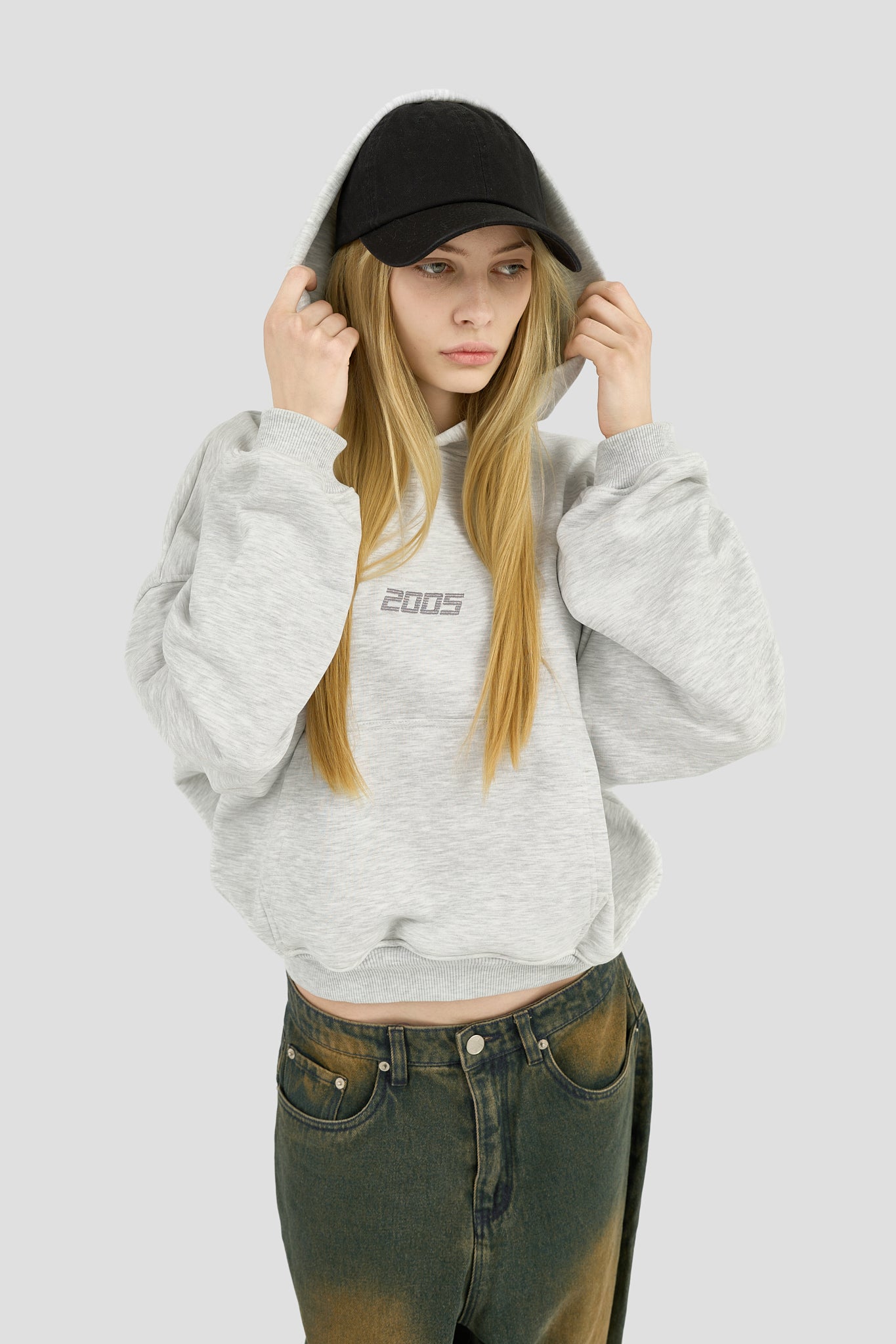 Classic Logo Hoodie - Heather Grey