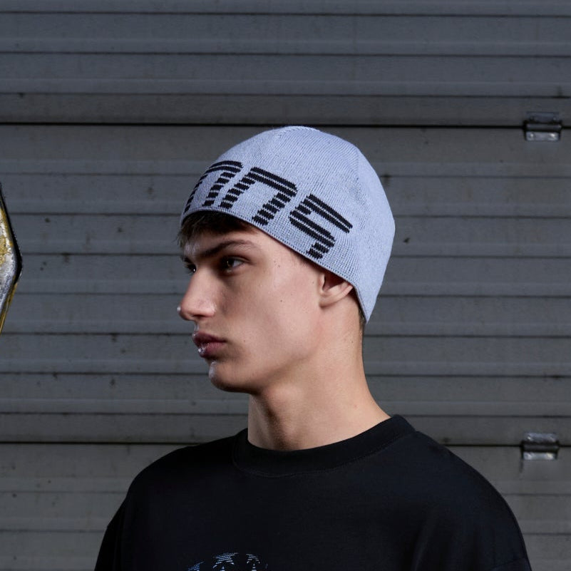 LOGO BEANIE GREY
