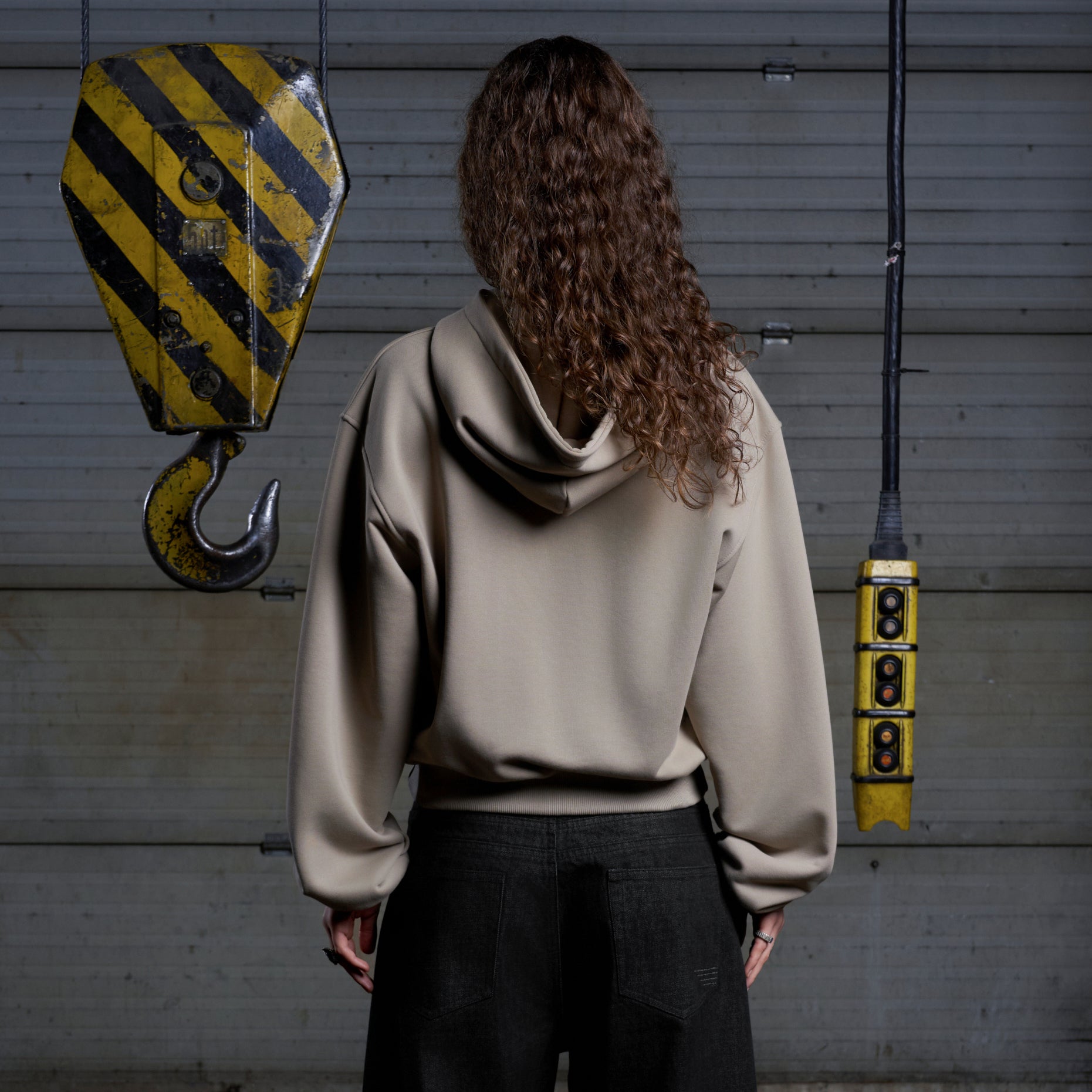 Classic Logo Zip Hoodie - Sand