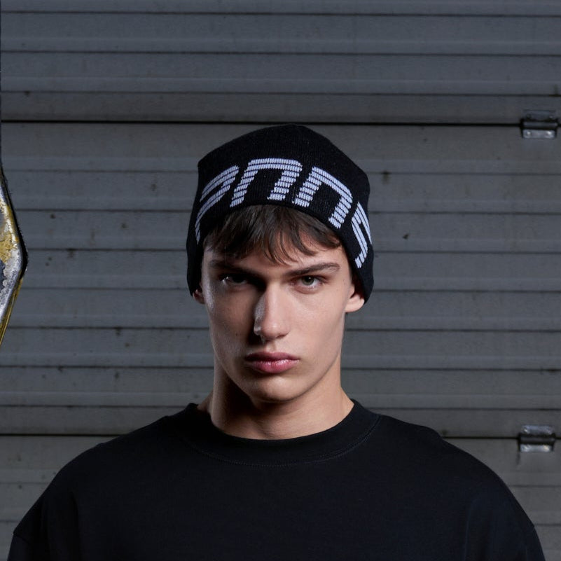 LOGO BEANIE BLACK