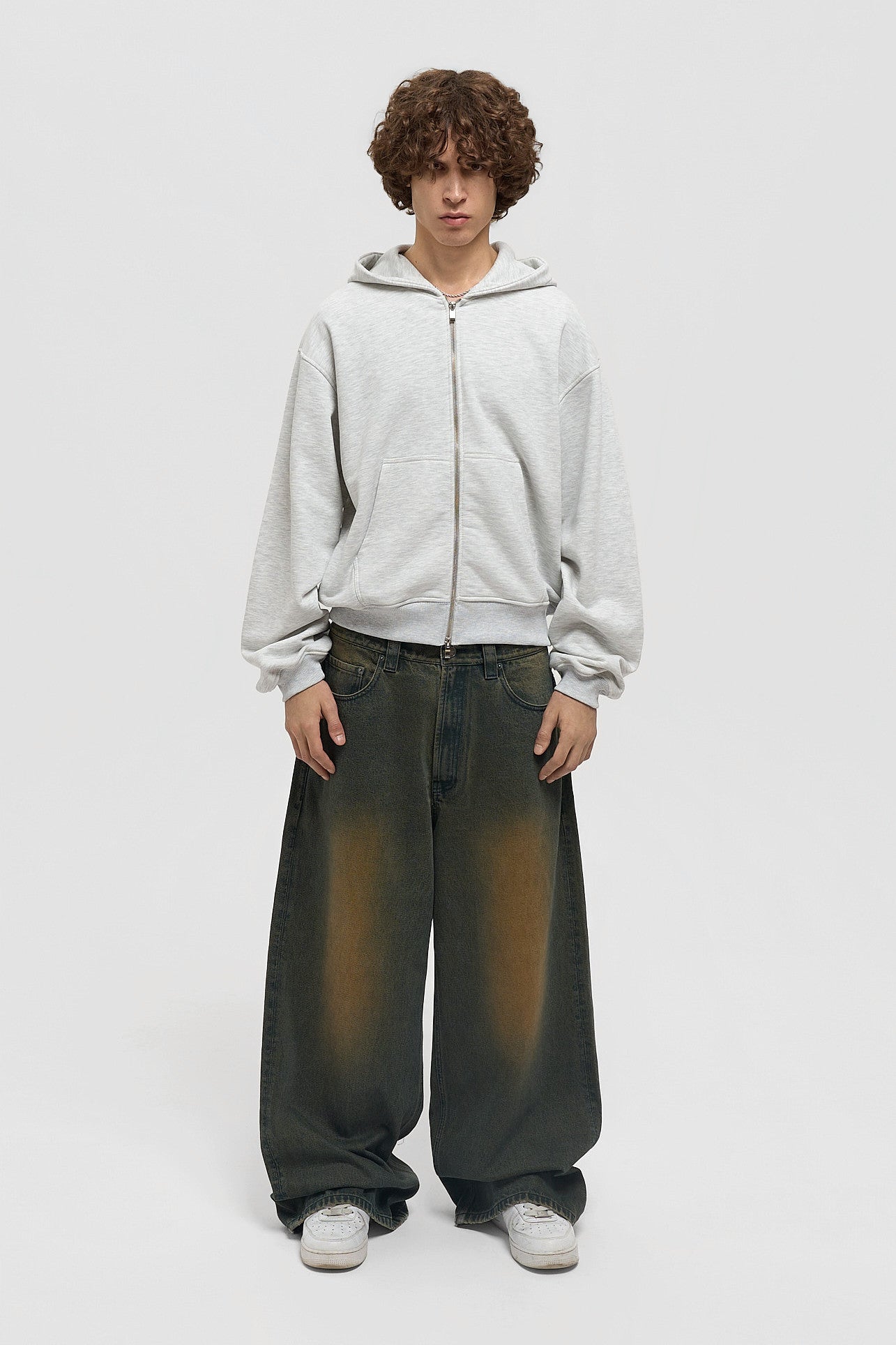 Uniform Zip Hoodie - Heather Grey