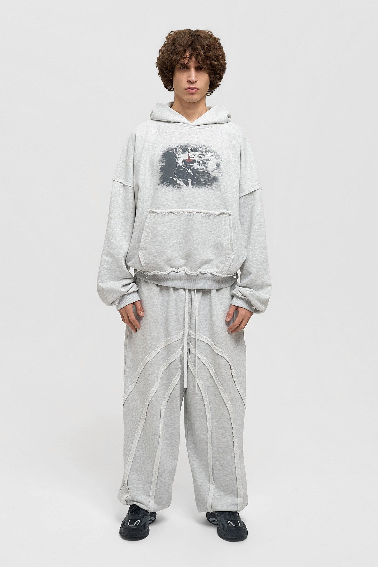 Race Hoodie - Heather Grey