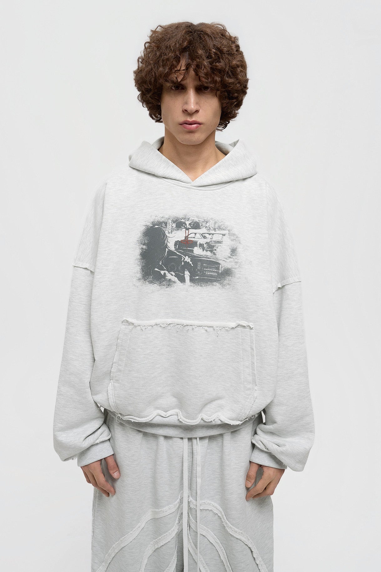Race Hoodie - Heather Grey