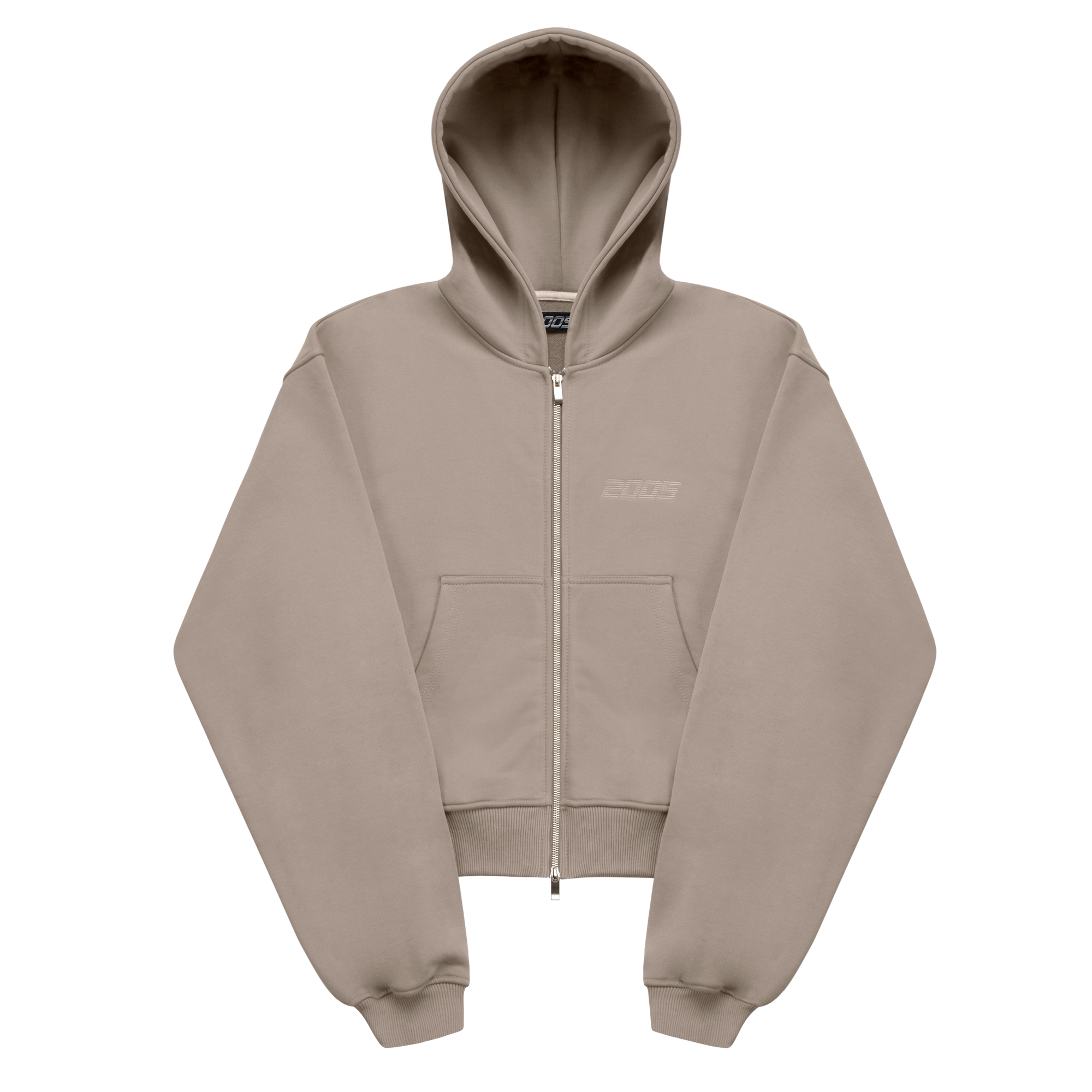 Classic Logo Zip Hoodie - Sand