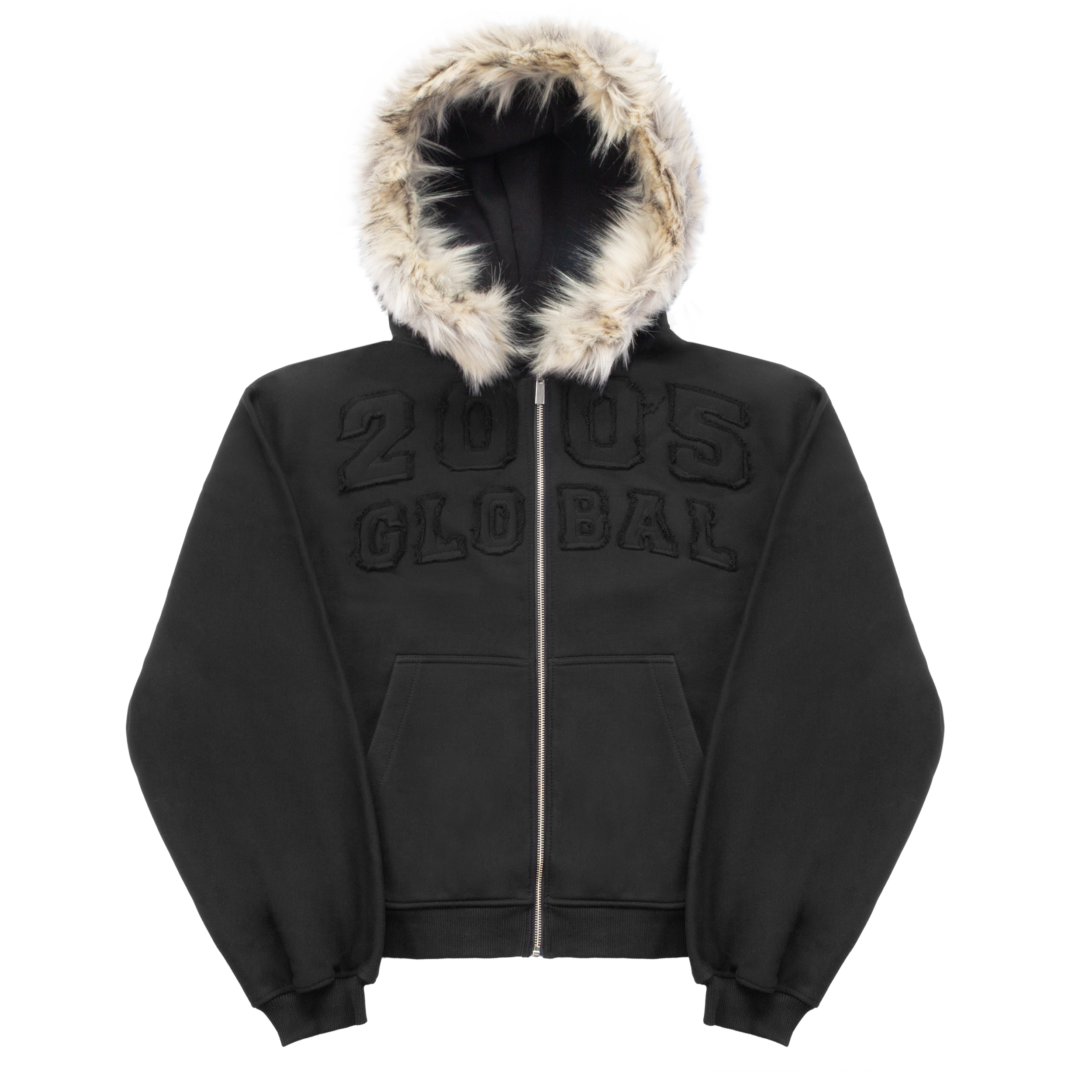 Fur Hoodie - Black