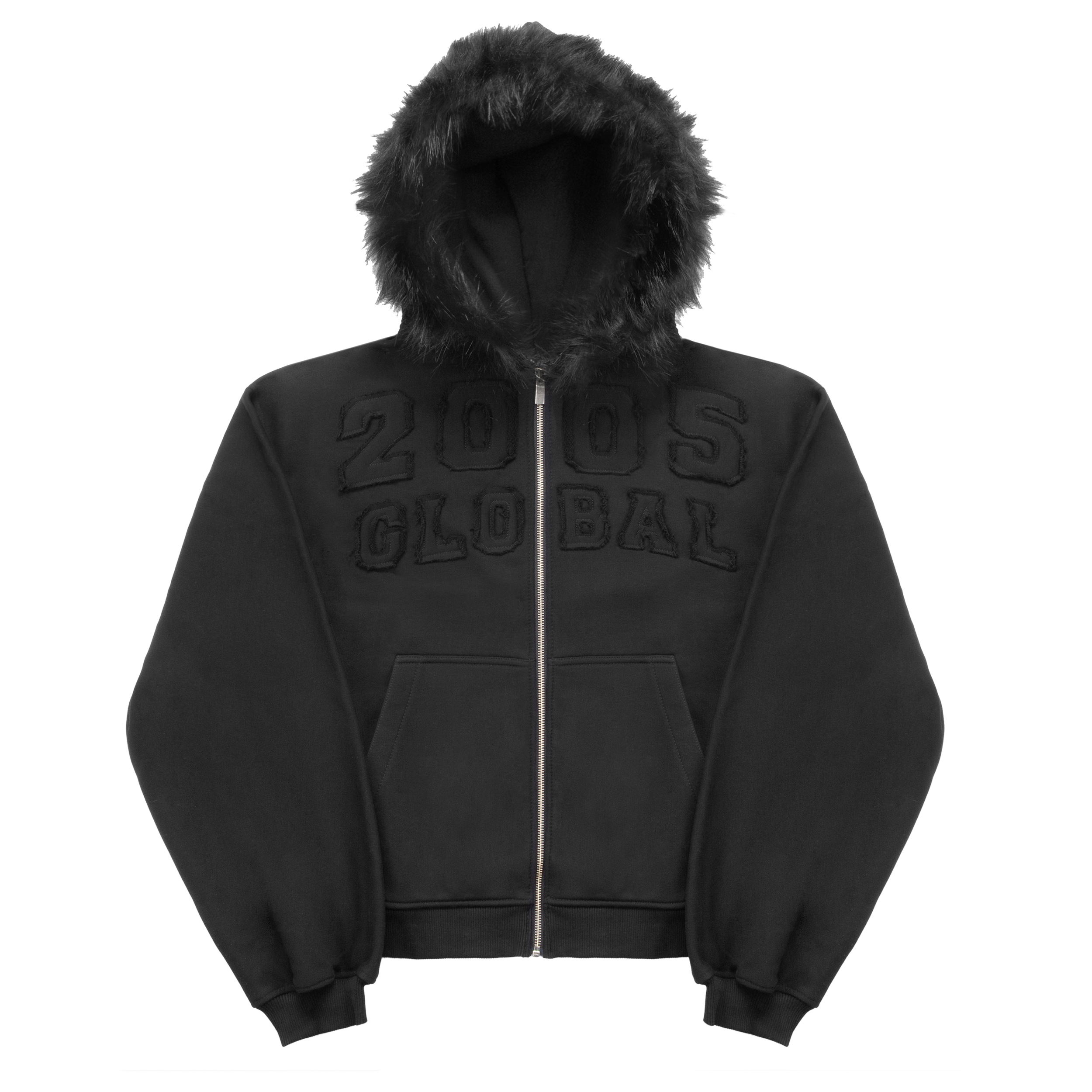 Fur Hoodie - Black