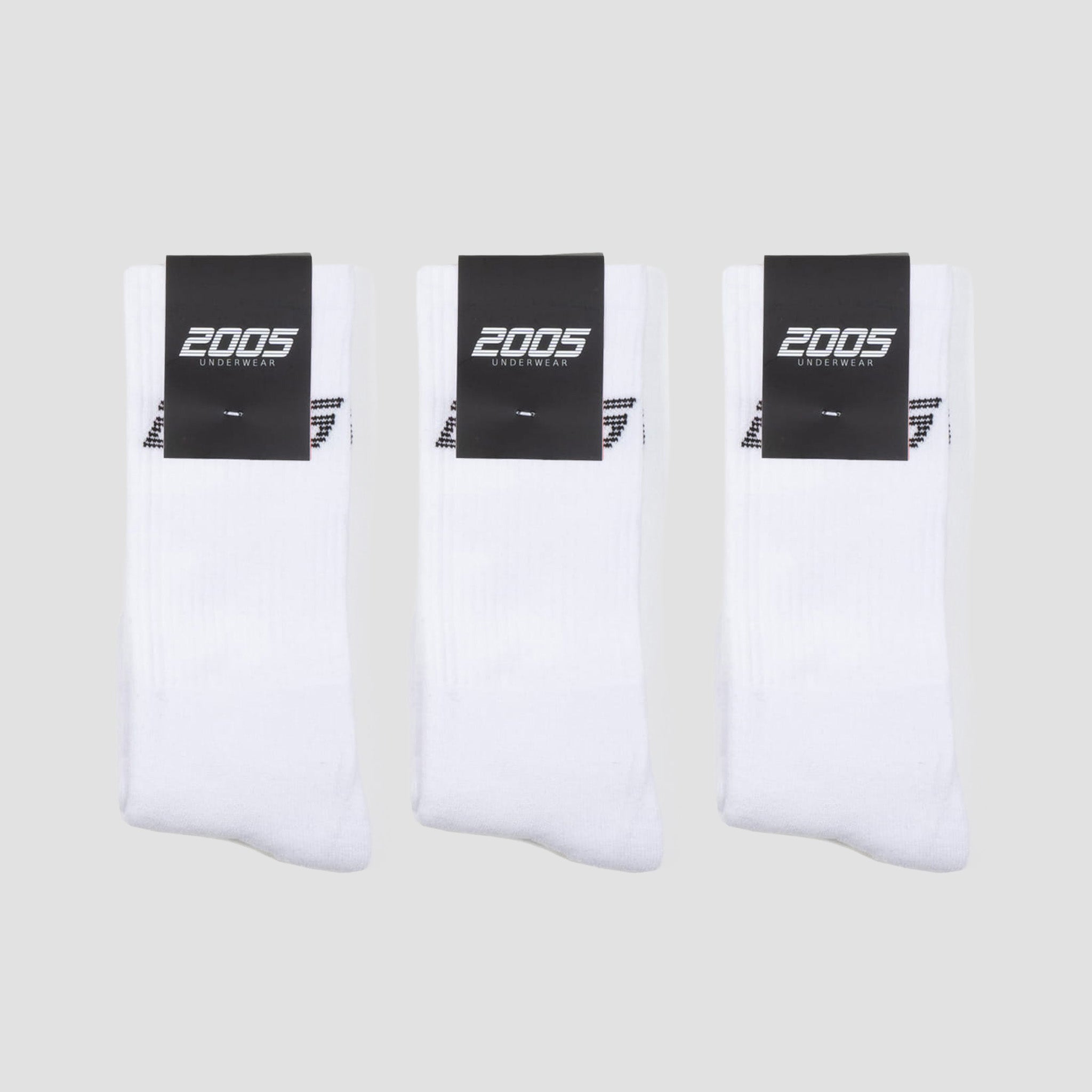 Basic Socks White 3-pack