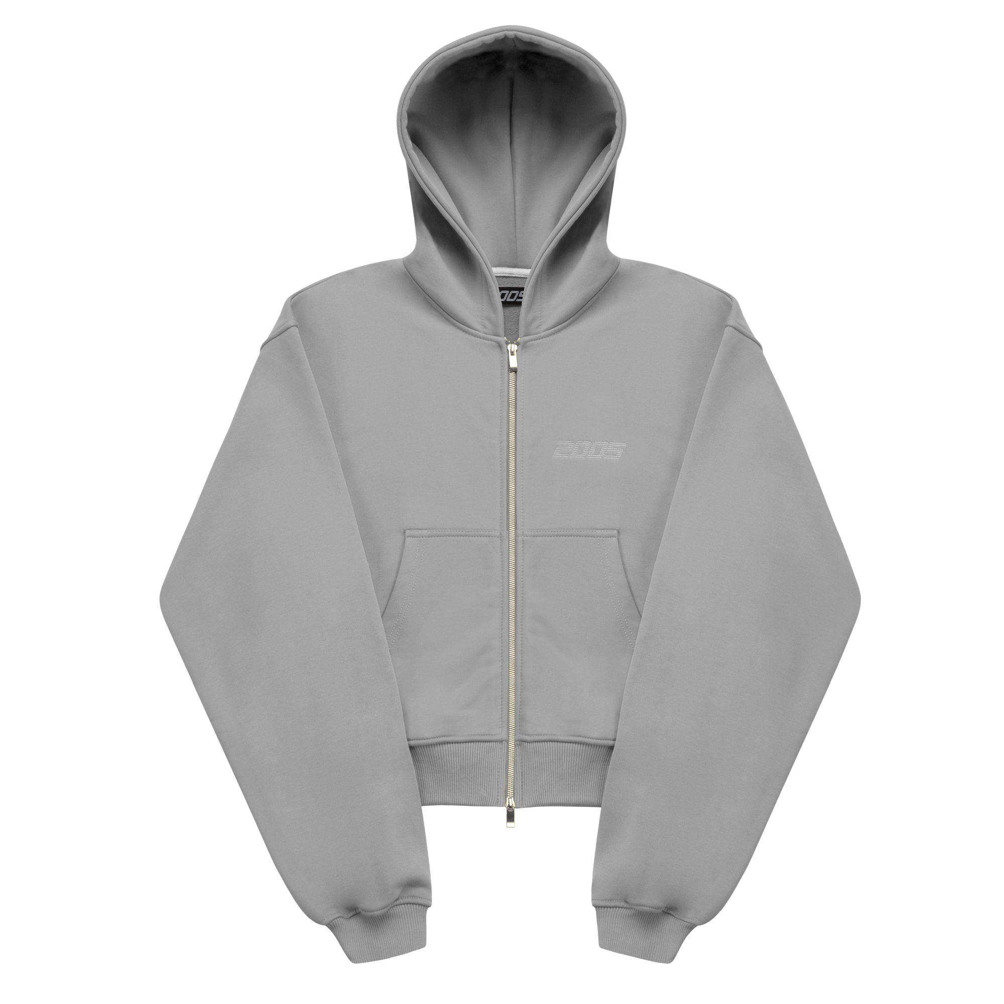 Classic Logo Zip Hoodie - Ash Grey