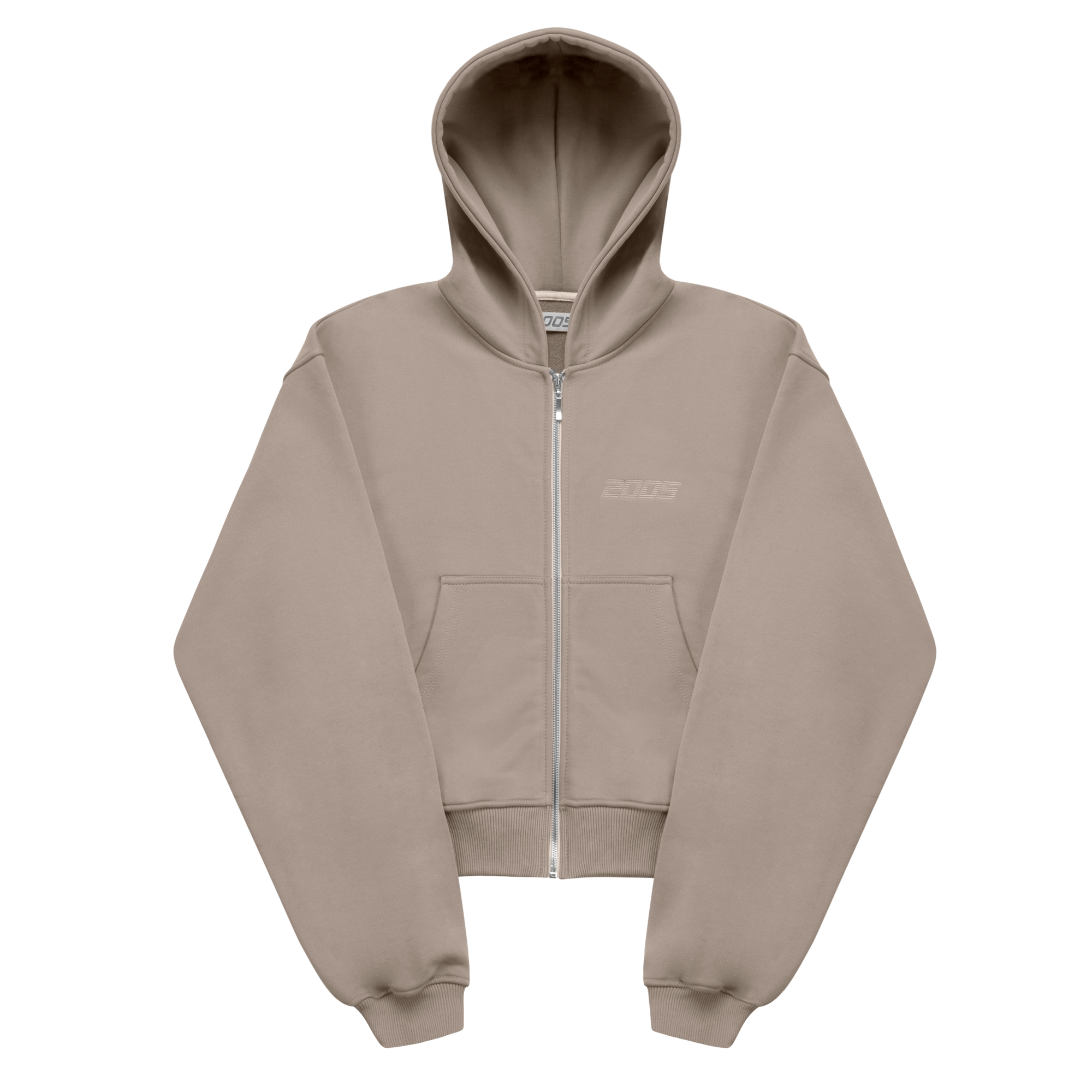 Classic Logo Zip Hoodie - Sand