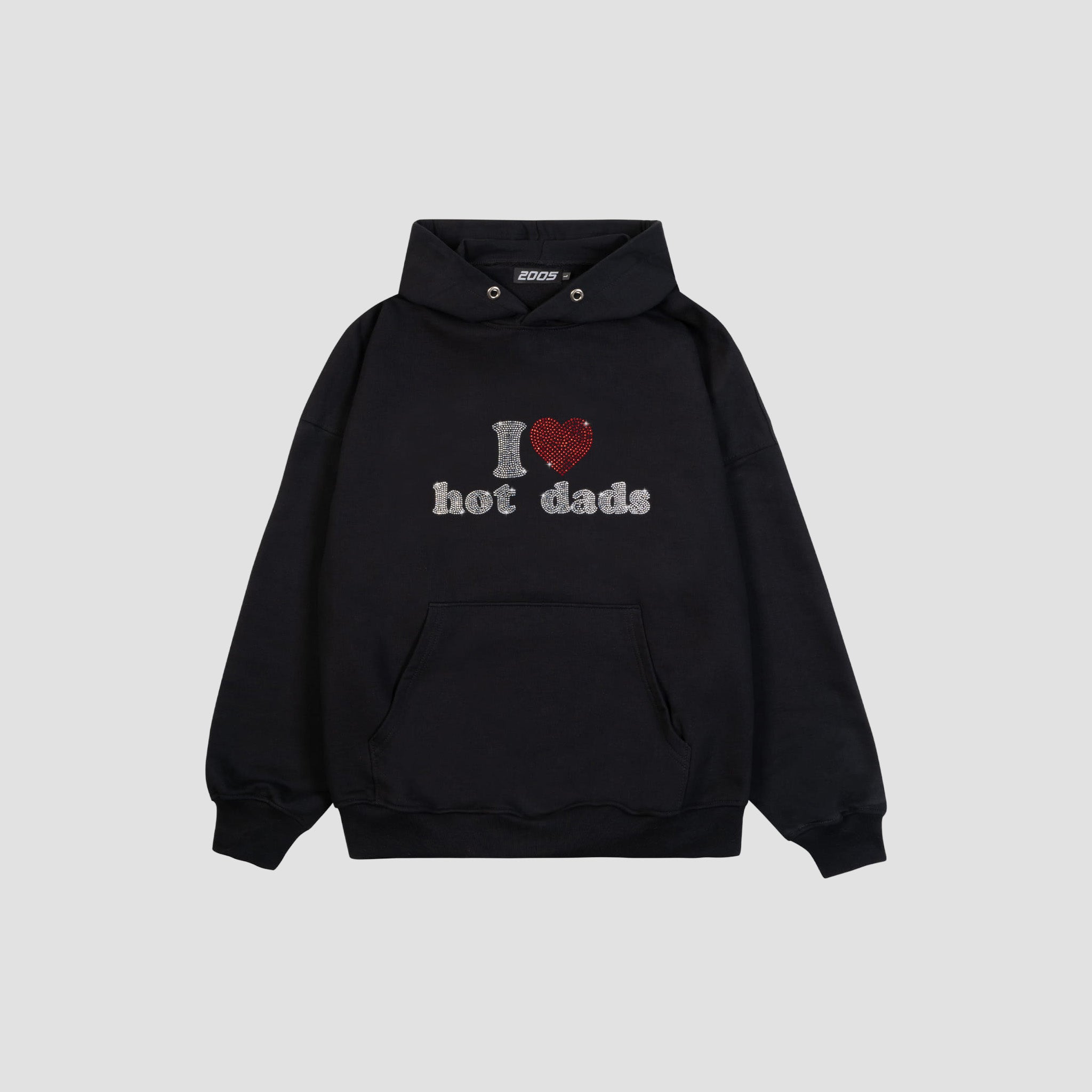 I <3 Hot Dads Hoodie Black