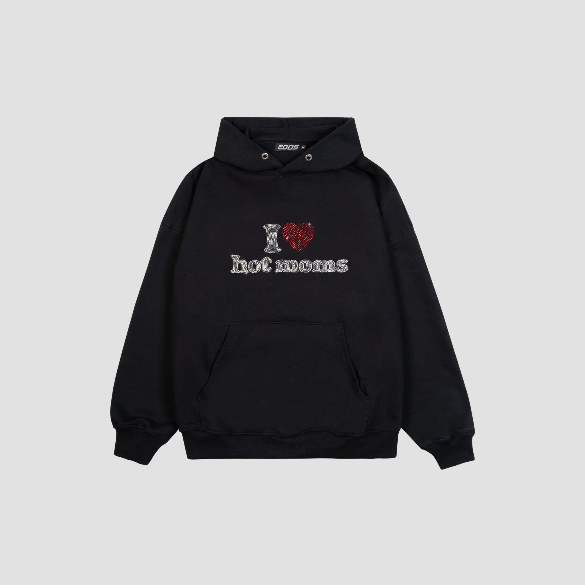 I <3 Hot Moms Hoodie Black