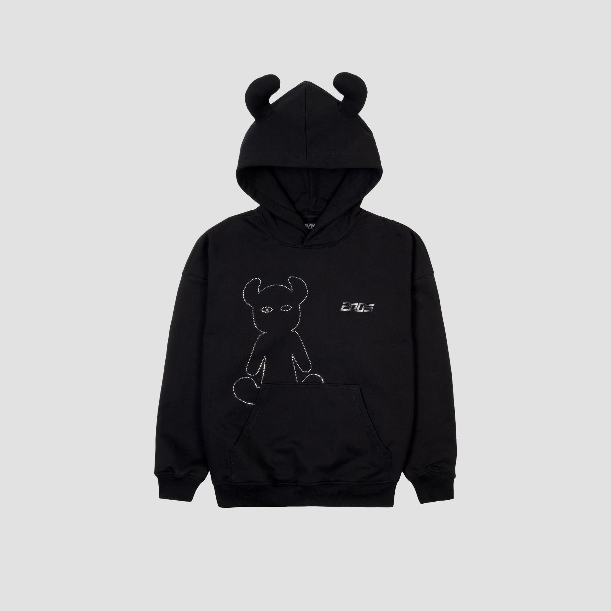 Studded Horned Lucy Hoodie Black