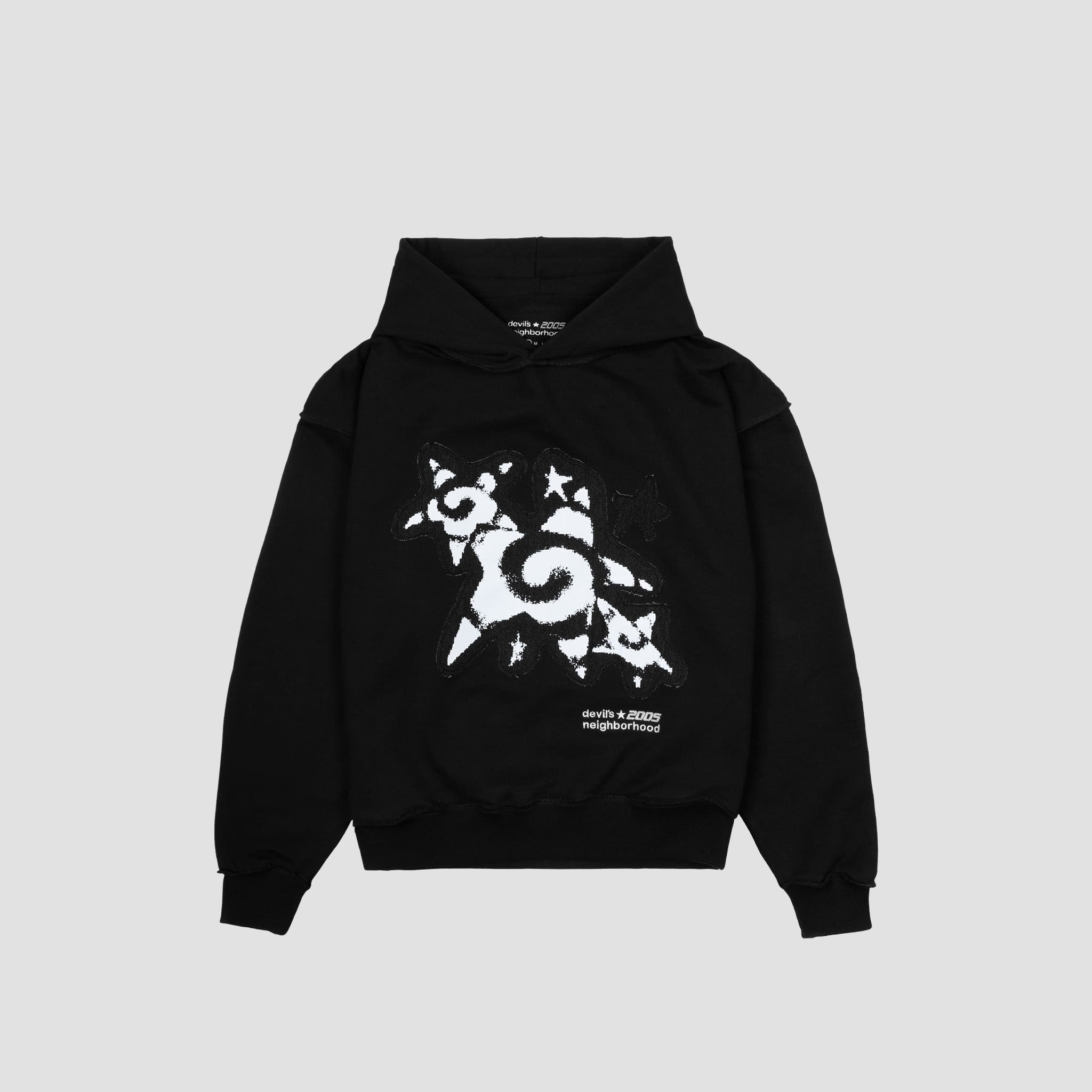 Denim Stars Hoodie Black
