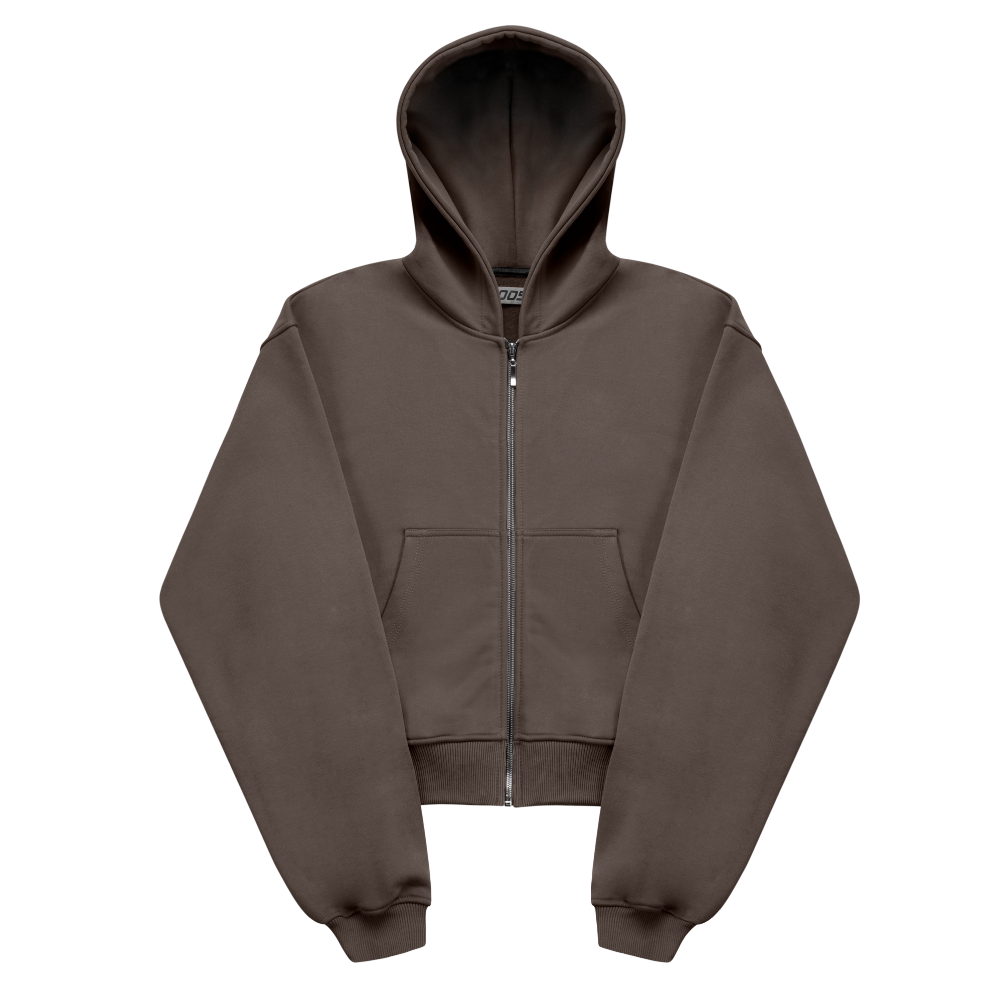 Uniform Zip Hoodie - Track Brown