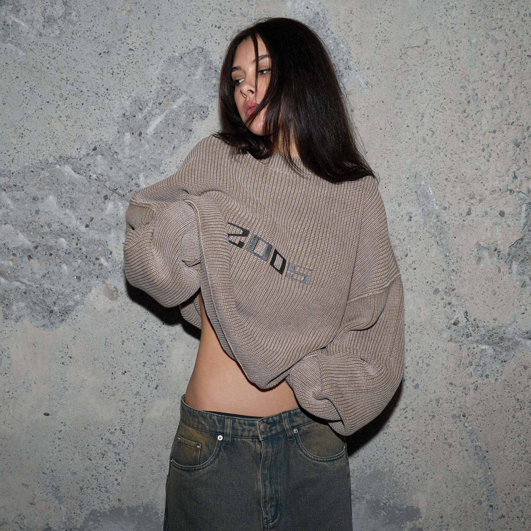 Logo Knitwear - Sandstorm Beige