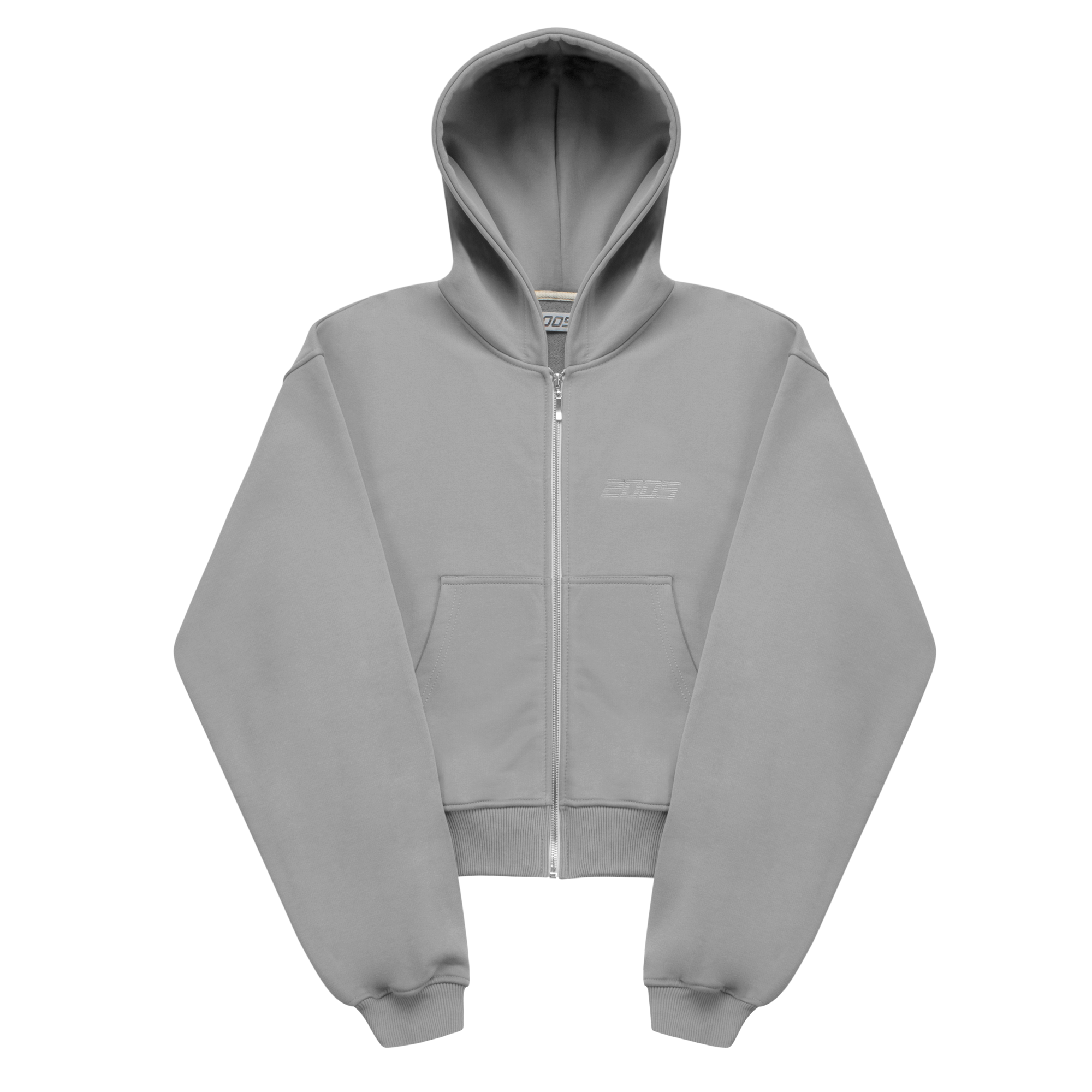 Classic Logo Zip Hoodie - Ash Grey